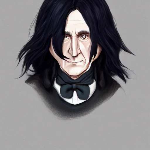 Prompt: Severus Snape depicted as a muppet, extra detailed, digital illustration, by Makoto Shinkai and thomas kinkade, digital painting, Matte painting, trending on artstation and unreal engine