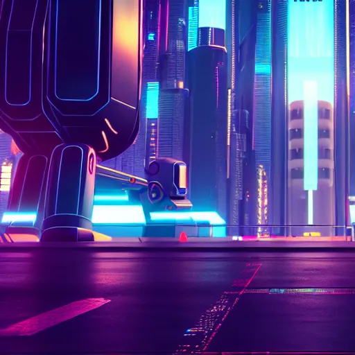 Image similar to a cute big robots life in cyberpunk city. super realistic 8 k render of a elegant, cinematic composition