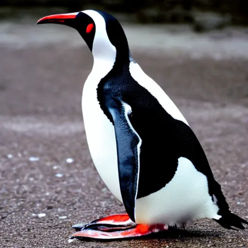 Image similar to cyborgue penguin