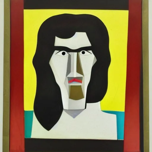 Image similar to cubism era portrait of george harrison