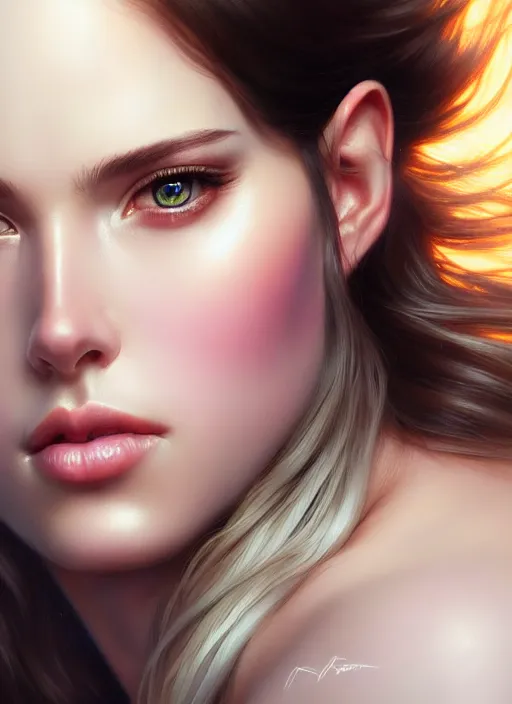 Image similar to a gorgeous female photo, professionally retouched, award winning, hyperdetailed, rendered in vue, soft lighting, feather hair, realistic, smooth face, perfect eyes, wide angle, sharp focus on eyes, 8 k high definition, insanely detailed, intricate, elegant, art by artgerm and greg rutkowski