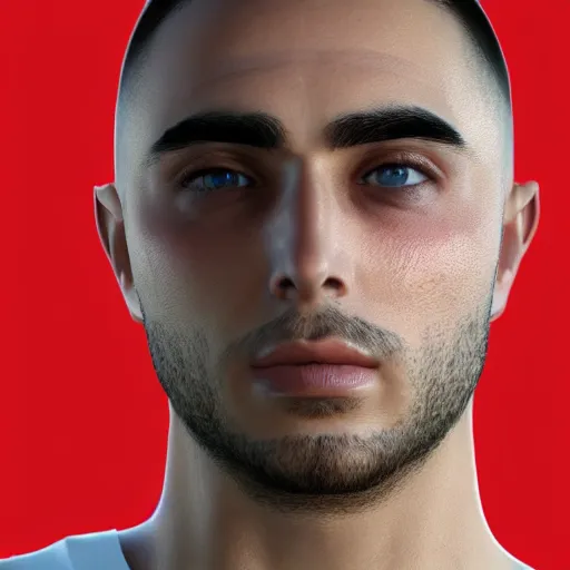 Image similar to a closeup shot of handsome mizkif from twitch, photorealism, 8k