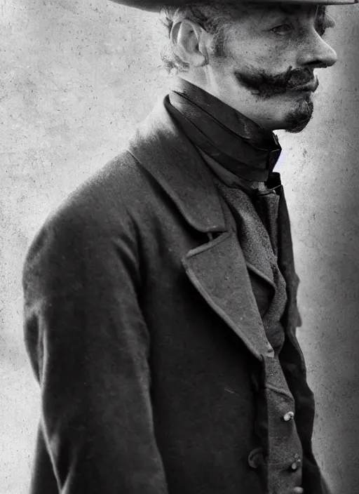 Prompt: portrait of a victorian man in a trenchcoat, detailed face, victorian, close up, highly detailed, cinematic lighting, photograph by elliott & fry