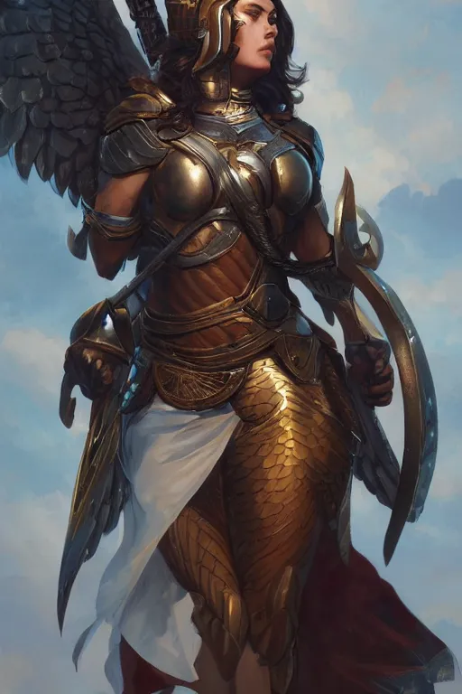 Image similar to amazon valkyrie athena, d & d, fantasy, portrait, highly detailed, headshot, digital painting, trending on artstation, concept art, sharp focus, illustration, art by artgerm and greg rutkowski and magali villeneuve