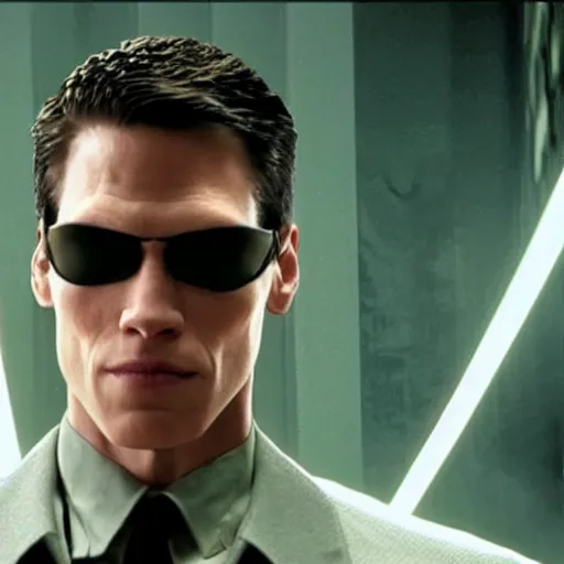 Image similar to Live Action Still of Jerma in The Matrix, real life, hyperrealistic, ultra realistic, realistic, highly detailed, epic, HD quality, 8k resolution, body and headshot, film still