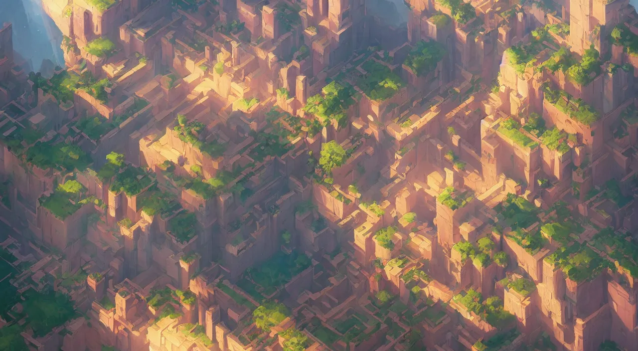 Image similar to flag colored wall fortress greeble illusion landscape wonderworld paradize, behance hd by jesper ejsing, by rhads, makoto shinkai and lois van baarle, ilya kuvshinov, rossdraws global illumination