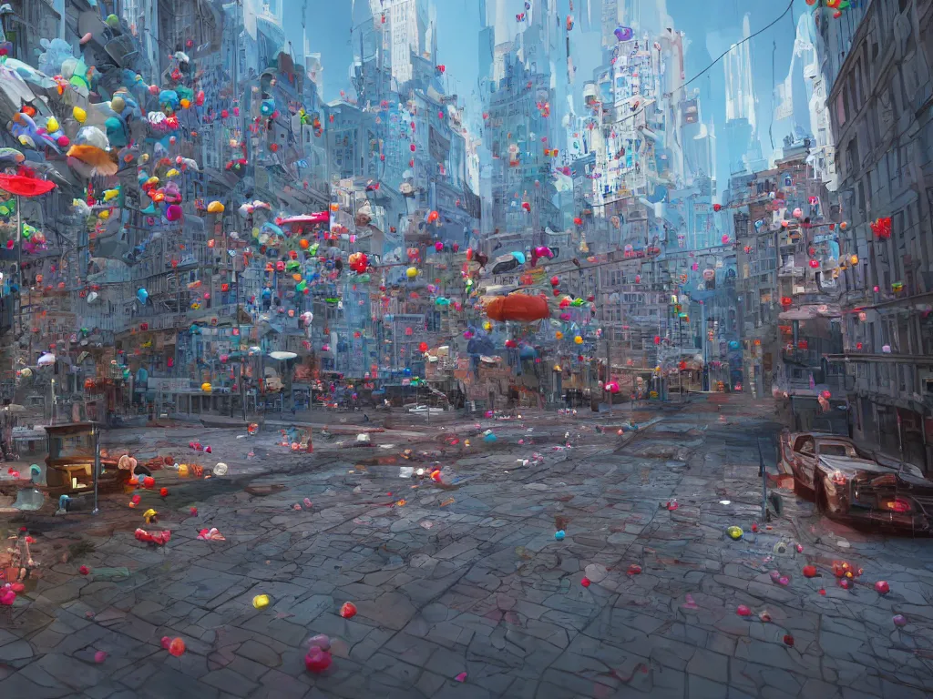 Image similar to hyperrealism, a world made of lollipop, perspective, intricate, highly detailed, artstation trending, environment concept, ray tracing, cinematic, concept art, 4k detail post processing, cinematic