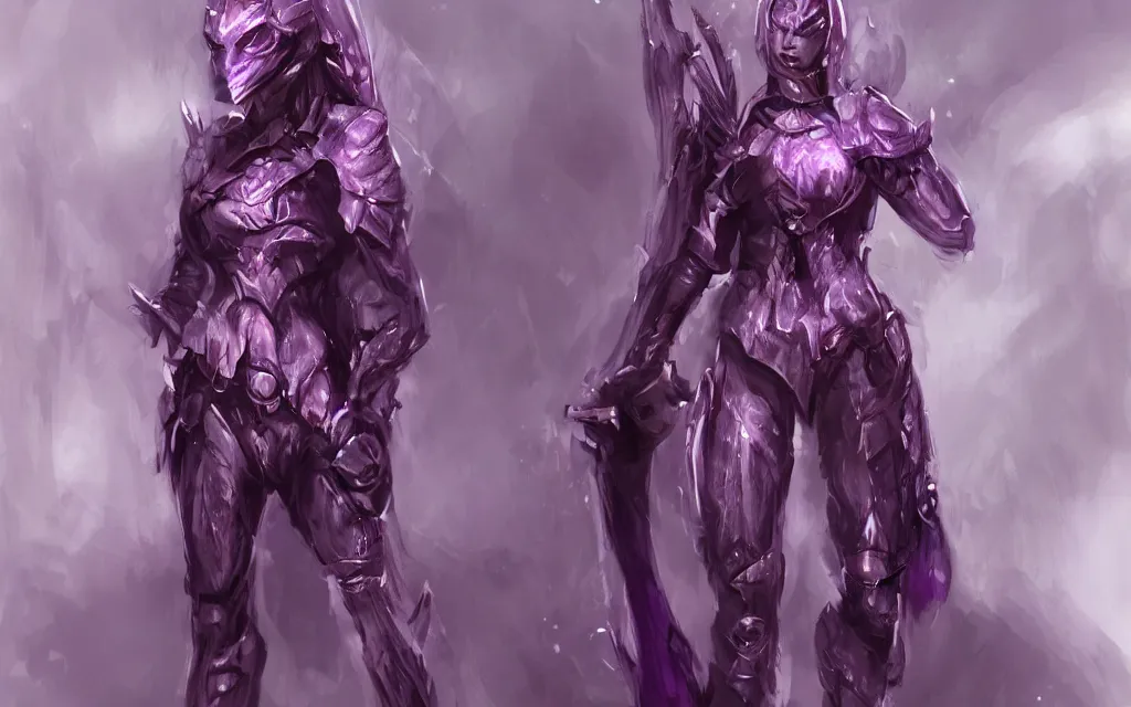 Image similar to valorant, concept art, purple, female, HD,