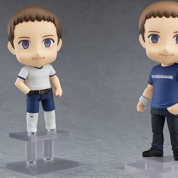 Image similar to Mark Zuckerberg, An anime Nendoroid of Mark Zuckerberg, figurine, detailed product photo