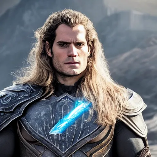 Prompt: henry cavill as arthas menethil