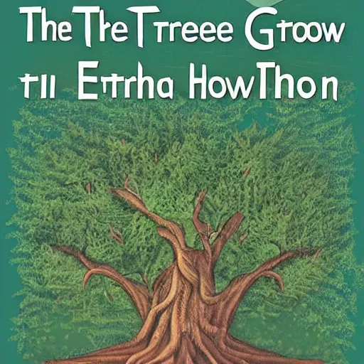 Prompt: the tree that grow books that contain different stories about all humans on the earth