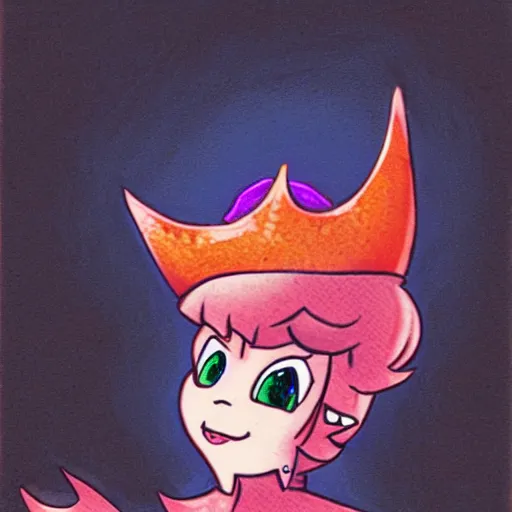 Prompt: princess peach as a dark demon