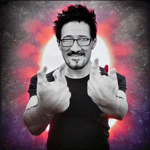 Image similar to markiplier is a messiah, godly photo