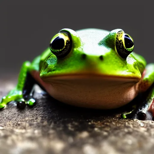 Image similar to a microphone frog, nature photography, high resolution 8k, animal,