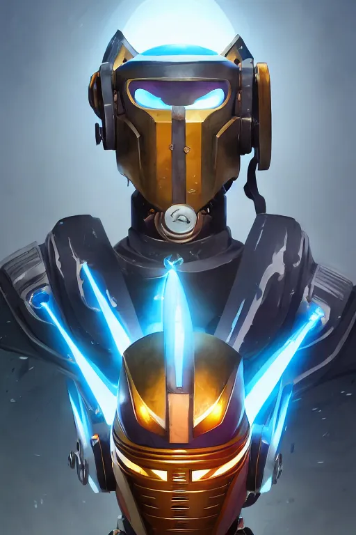 Image similar to epic mask helmet robot ninja portrait stylized as fornite style game design fanart by concept artist gervasio canda, behance hd by jesper ejsing, by rhads, makoto shinkai and lois van baarle, ilya kuvshinov, rossdraws global illumination radiating a glowing aura global illumination ray tracing hdr render in unreal engine 5