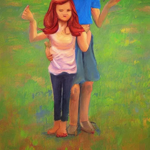 Image similar to best friends, art by olivia, phil tomato, wlop