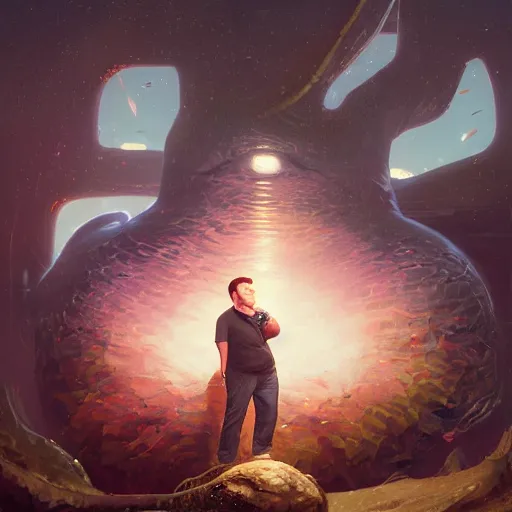 Prompt: Highly detailed portrait of obese Elon Musk, unreal engine, fantasy art by Greg Rutkowski, Loish, Rhads, ferdinand knab, Makoto Shinkai and Lois van baarle, ilya kuvshinov, rossdraws, Tom Bagshaw, alphonse mucha, global illumination, radiant light, detailed and intricate environment