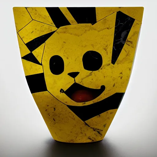 Image similar to photo of fragmented Marble Babylonian vase of Pikachu made of Marble, Marble!! (EOS 5DS R, ISO100, f/8, 1/125, Museum, postprocessed)