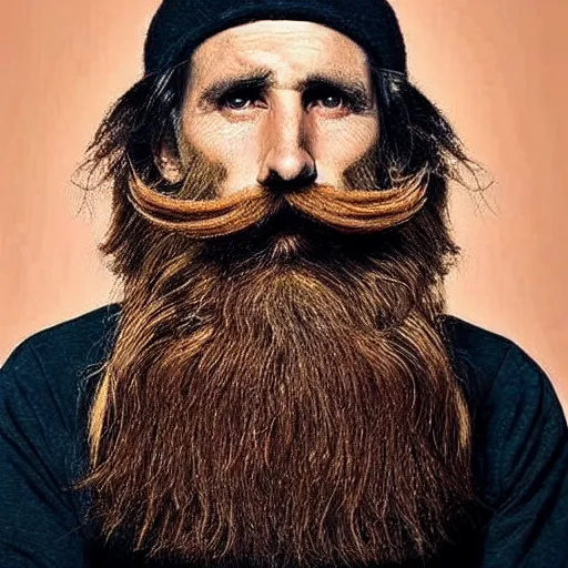 Image similar to man with the longest beard in the universe