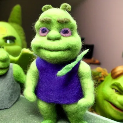 Image similar to shrek needle felted + needle felting art