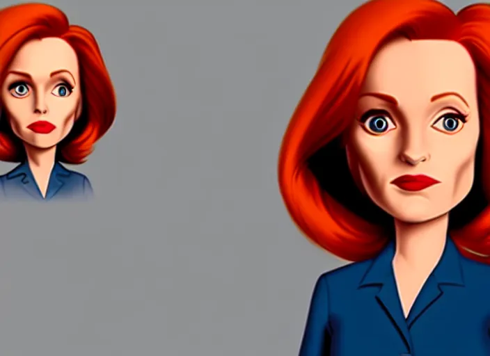 Image similar to dana scully, by disney animation