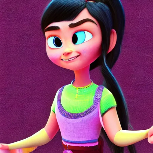 Image similar to vanellope from wreck it ralph sketch highly detailed colored