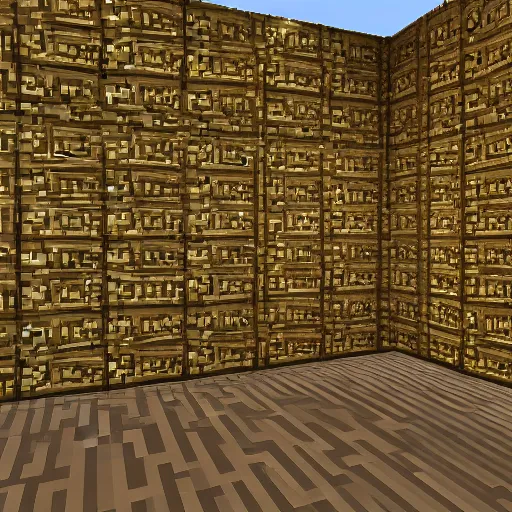 Prompt: Backrooms in Minecraft