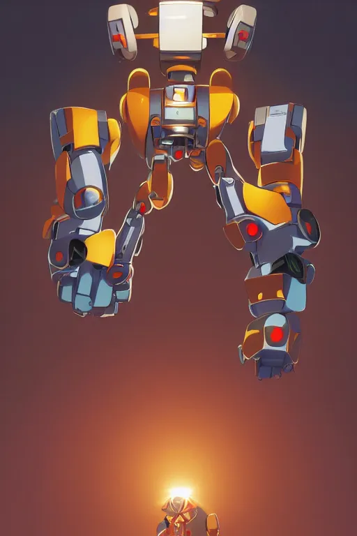 Image similar to metabots medabots medarotto medarot robot minimalist comics, behance hd by jesper ejsing, by rhads, makoto shinkai and lois van baarle, ilya kuvshinov, rossdraws global illumination ray tracing hdr radiating a glowing aura