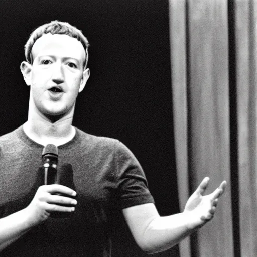 Prompt: mark zuckerberg in the twilight zone ( 1 9 5 3 )