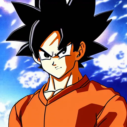 Image similar to Son Goku digital art in the anime art style of ufotable