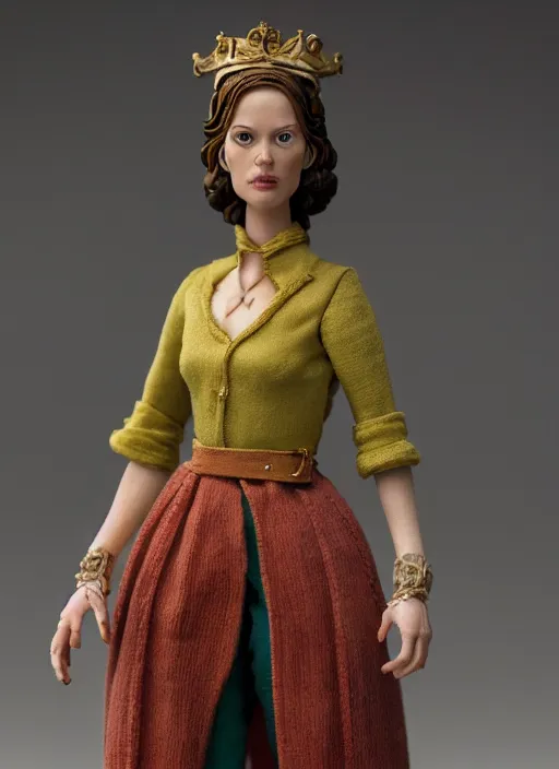 Image similar to product photography of a claymation action figure arwen, depth of field, zeiss lens, detailed, centered, by erwin olaf, joop geesink, wes anderson, breathtaking, 8 k resolution, extremely detailed, beautiful, establishing shot, realistic materials, hyperrealistic