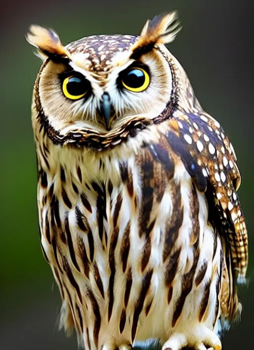 Image similar to owl - bee hybrid