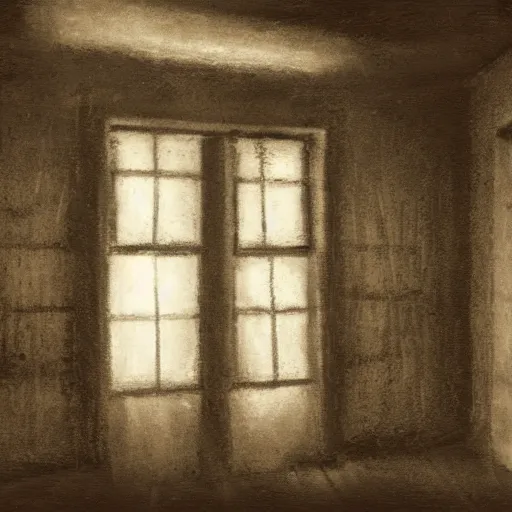Prompt: interior of a haunted house, late at night