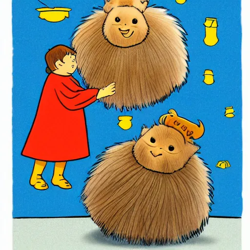 Image similar to illustrations from the children's book'the trouble with tribbles'