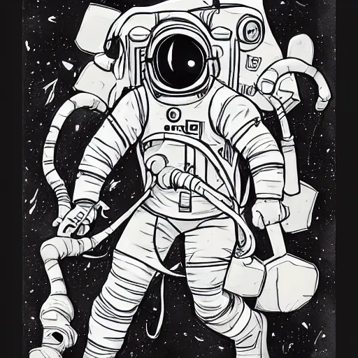 character concept art, stylized art, astronaut, sci - | Stable ...