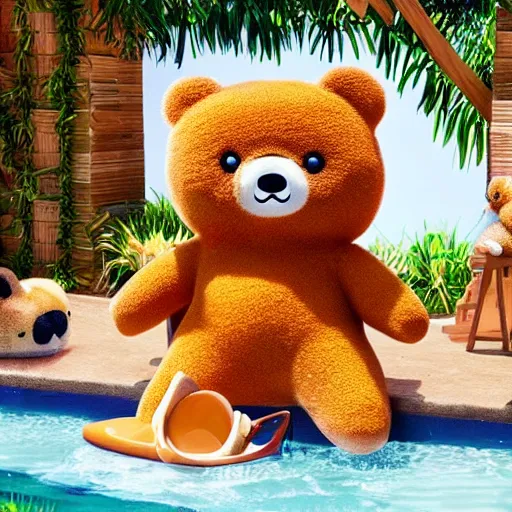 Image similar to rilakkuma on love island