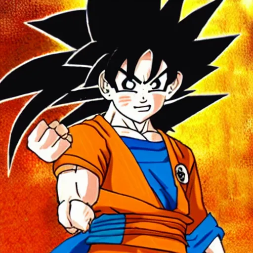 Image similar to son goku, by masashi kishimoto