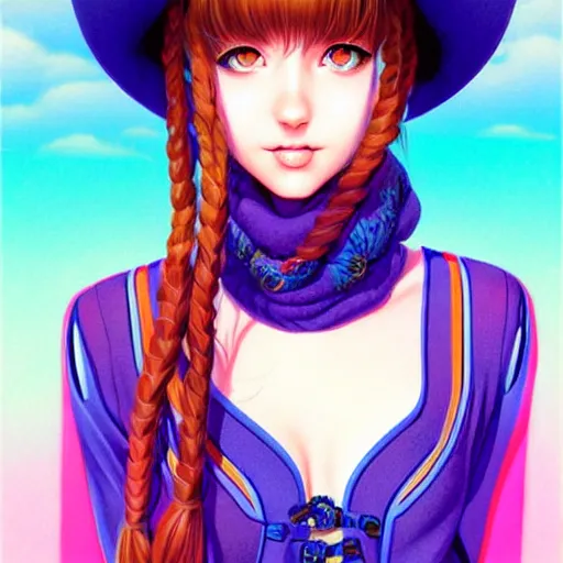 Image similar to richly detailed color  illustration of a pretty young woman, 'Magical Mystery Tour' is the theme, very soft shadowing, smooth textures, large scale image. art by Artgerm and Range Murata.