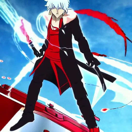 Dante of Devil May cry in the stye of Kill la, Stable Diffusion