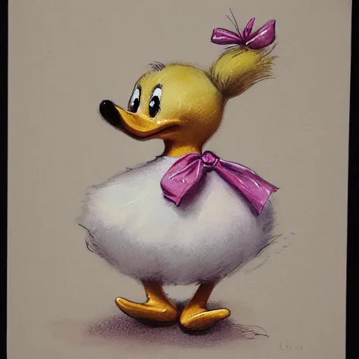 Prompt: daisy duck, by jean - baptiste monge