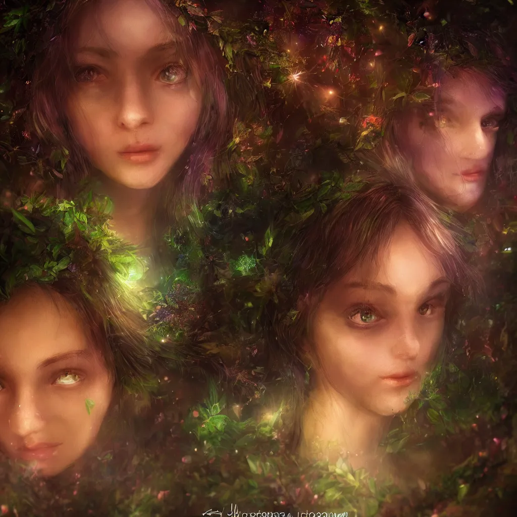 Image similar to a_gorgeous_photography_of_the_face_of_a_magical_fairy_in_the_night_in_a_forest_4k_detailed_trending_on_artstation