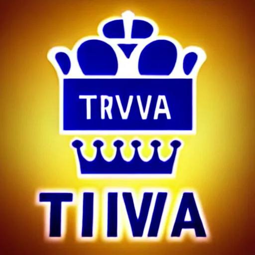 Image similar to Trivia TV show with blue crown logo