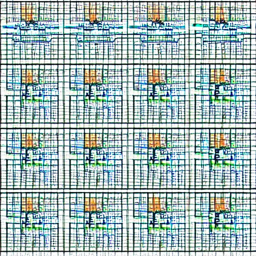 Image similar to an image with matrix of 4 x 4 blocks, each block is sprite sheet of a jumping chicken, the frames are in sequence to make a sprite sheet animation, detailed game art, 3d render, artstation