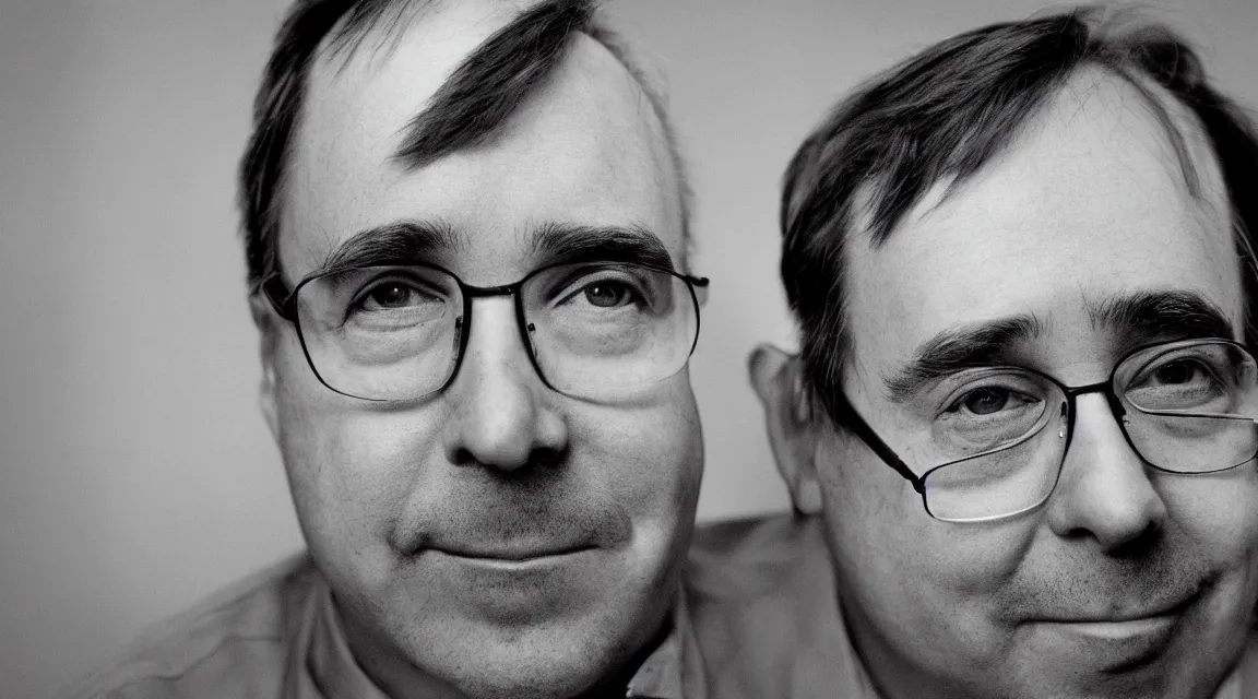 Image similar to portrait of Linus Torvalds taked by Steve McCurry