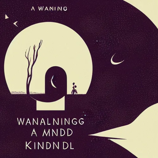 Prompt: a wandering mind, logo without text, simple white background victo ngai, kilian eng, dfdsaf