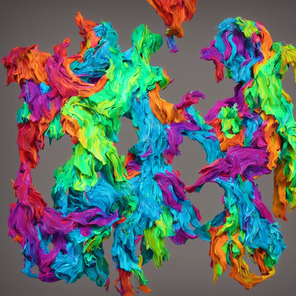 Image similar to painful pleasures by lynda benglis, octane render, colorful, 4 k, 8 k