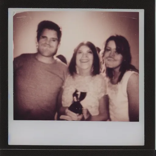 Prompt: polaroid photo new years eve