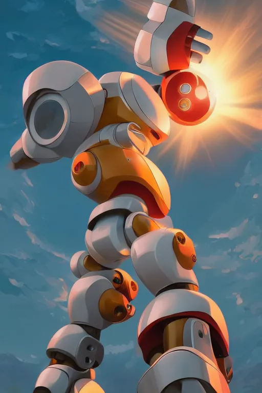 Image similar to metabots medabots medarotto medarot robot minimalist comics, behance hd by jesper ejsing, by rhads, makoto shinkai and lois van baarle, ilya kuvshinov, rossdraws global illumination ray tracing hdr radiating a glowing aura