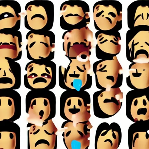 Image similar to emoji for expressing severe trauma