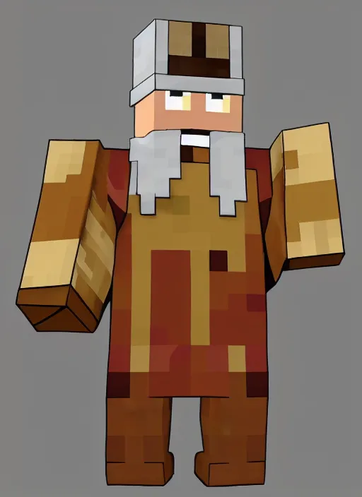 Image similar to uncle iroh in minecraft